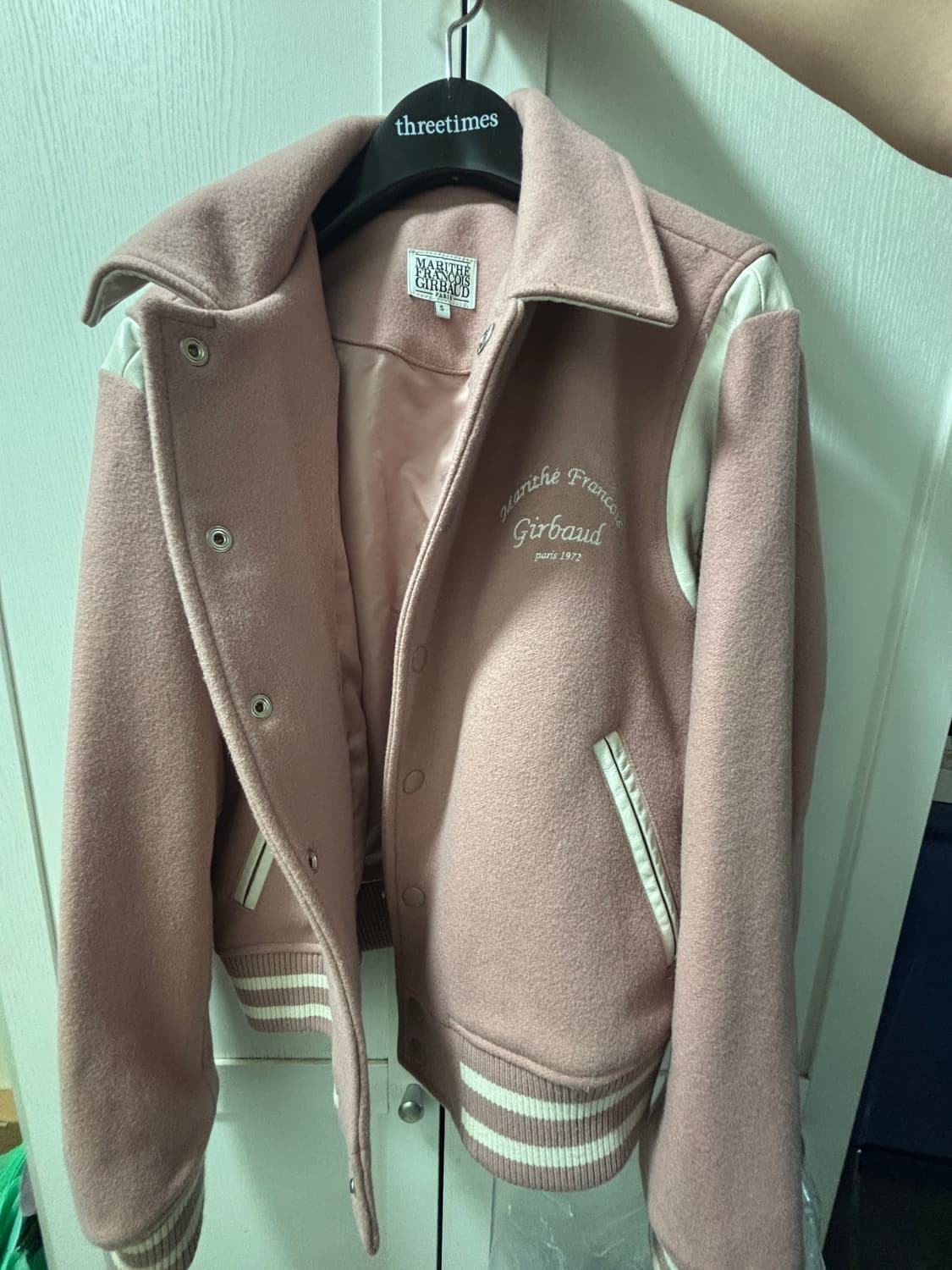 마리떼프랑소와저버 바시티 자켓 핑크 CHAIN LOGO VARSITY J 상품이미지2