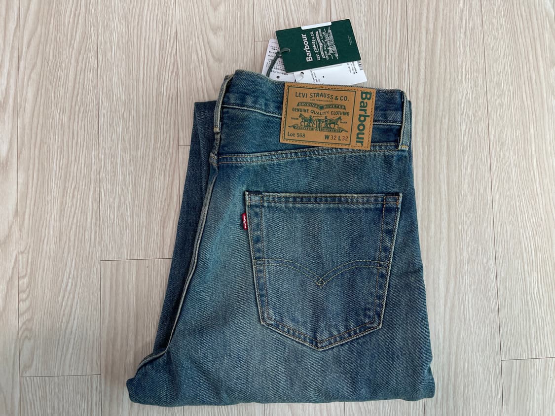 리바이스 x 바버 568 루즈 진 다크 워시 데님 32 상품이미지3