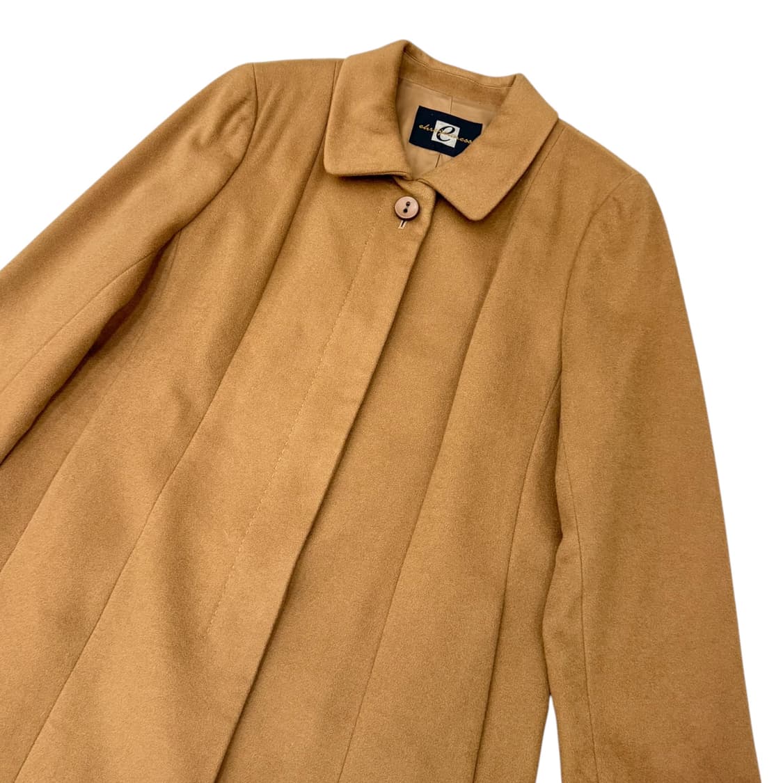 JPN 캐시미어 브라운 싱글 롱코트 상품이미지3