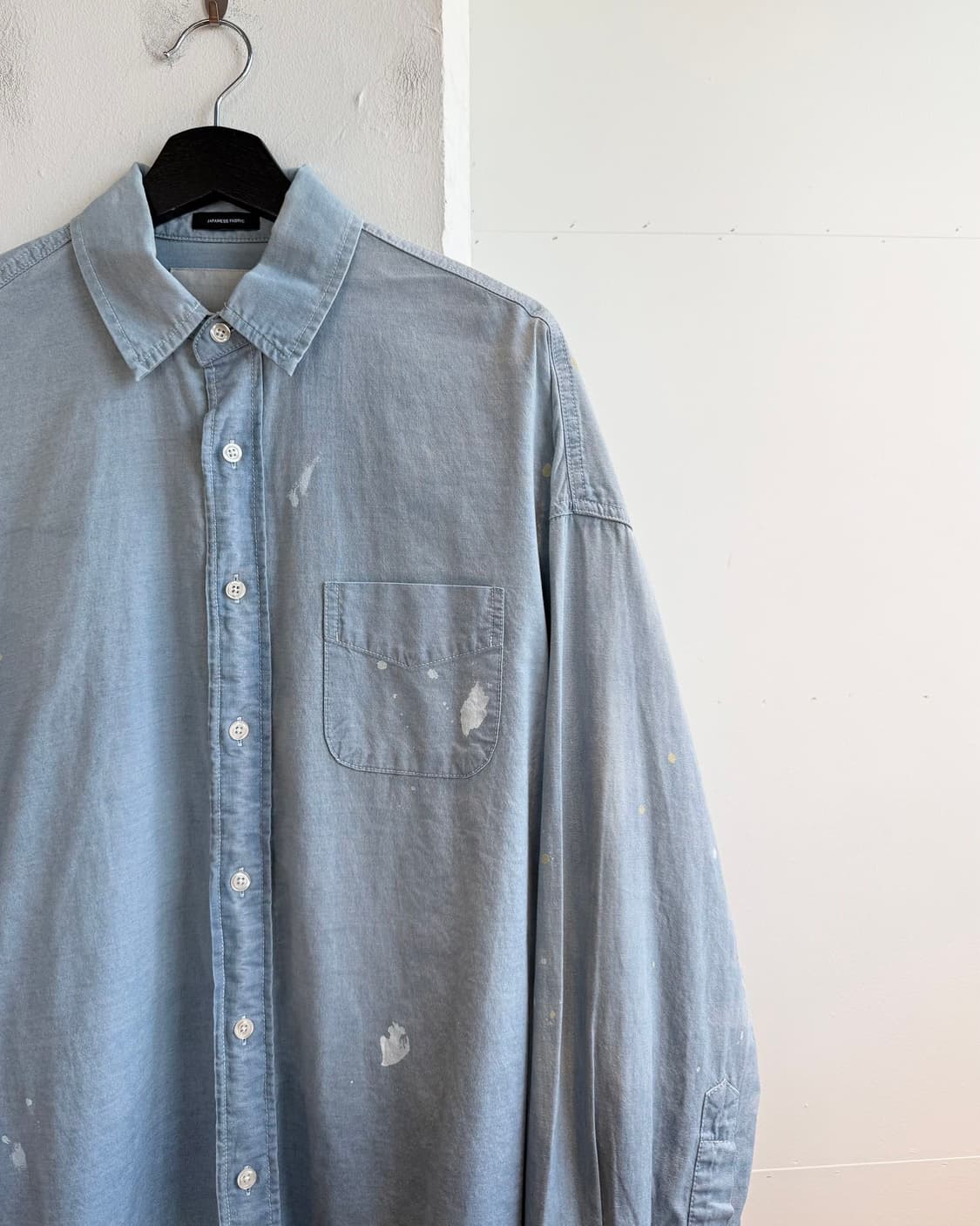r13 데님 페인트 스플래터 샴브레이 셔츠 상품이미지5