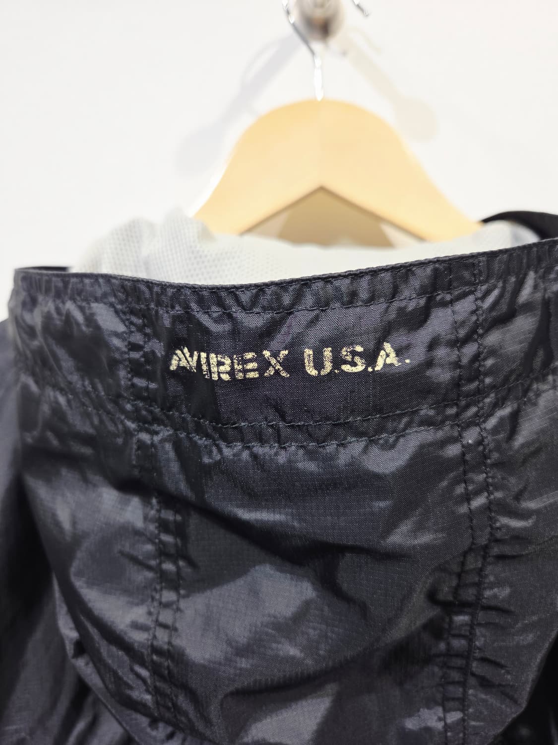 아비렉스(AVIREX) 나일론 하프집업 아노락 블랙 상품이미지7