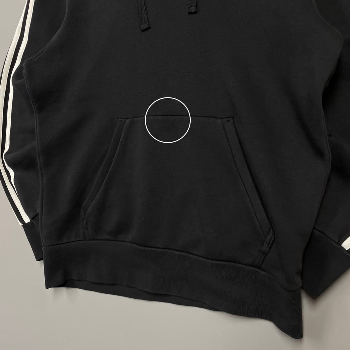 아디다스 삼선 후드티 블랙 L [060304] 상품이미지4
