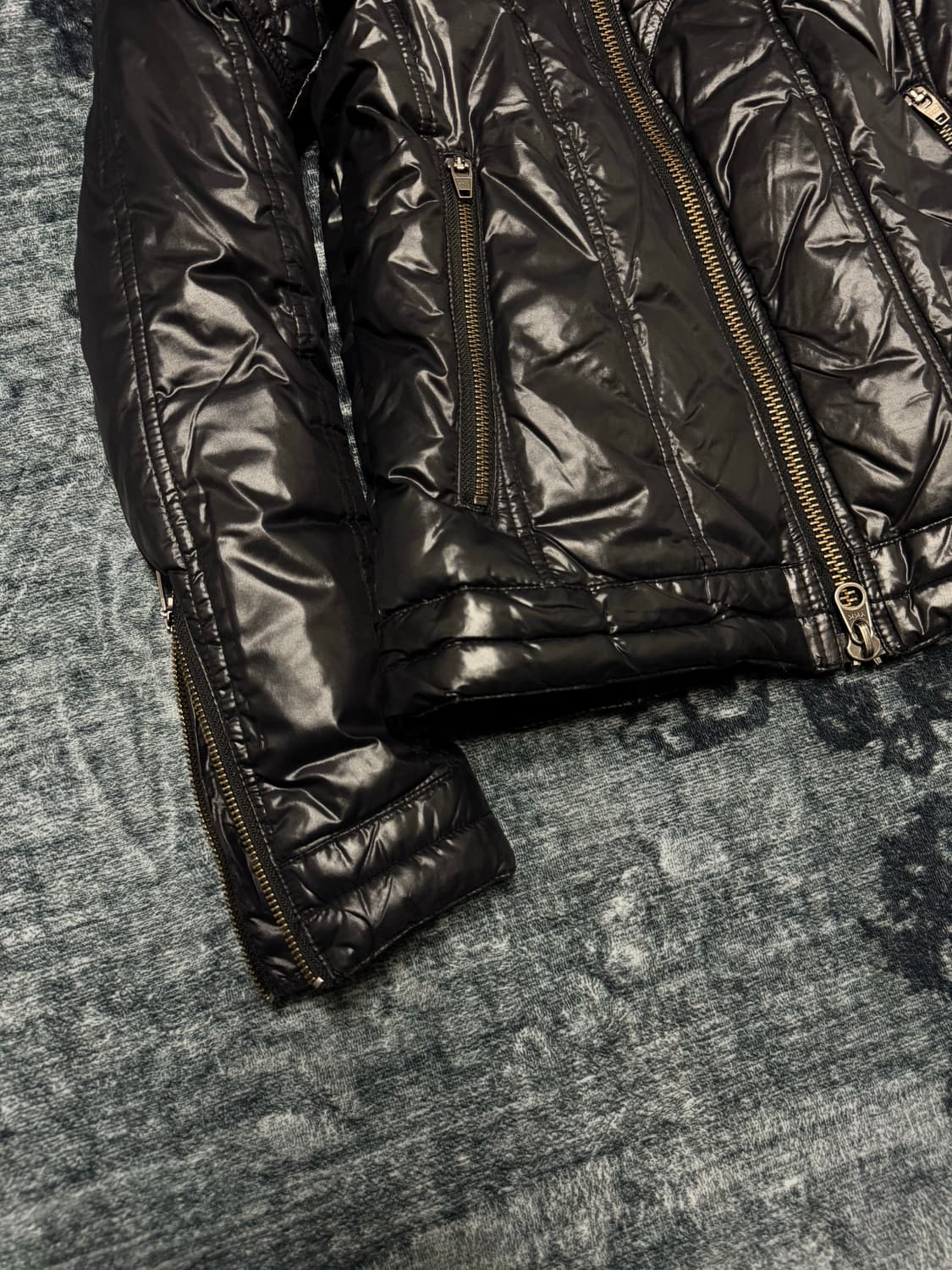 Jackrose black biker down jacket 상품이미지4