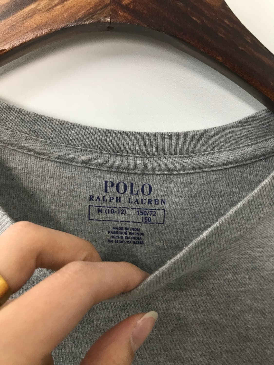 폴로 랄프로렌 그레이 롱슬리브 티셔츠 상품이미지5