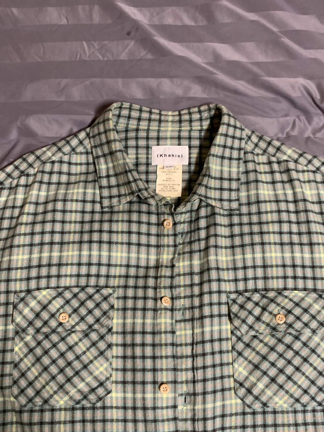 카키스 체크셔츠 상품이미지5