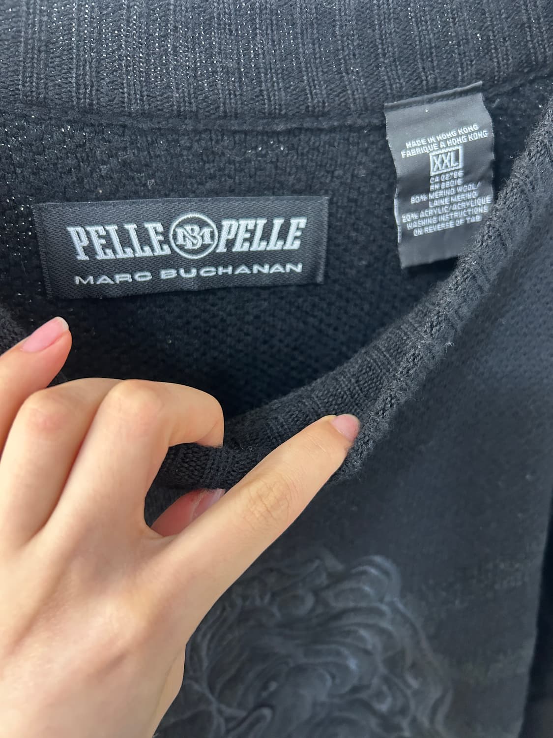 펠레 펠레 블랙 라이언 자수 니트 상품이미지5