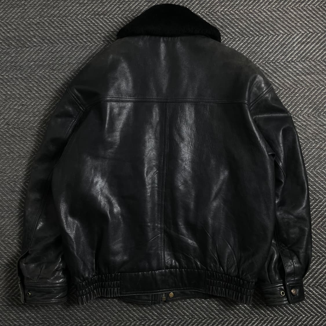 YSL 입생로랑 아카이브 퍼 트리밍 양가죽 봄버 레더 자켓 y 4440 상품이미지7