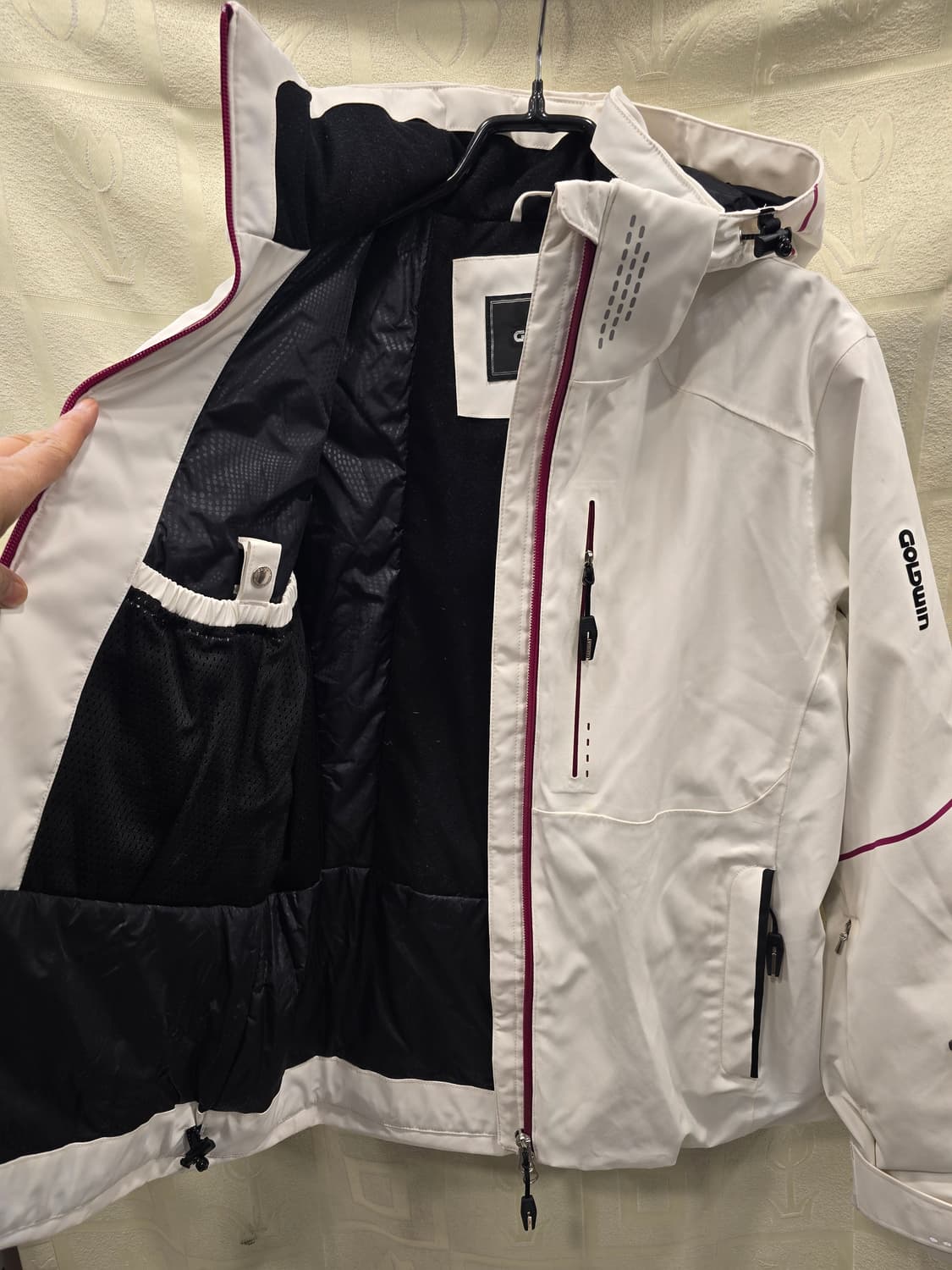 골드윈 화이트 윈드브레이커 스키 자켓 66~77 상품이미지6