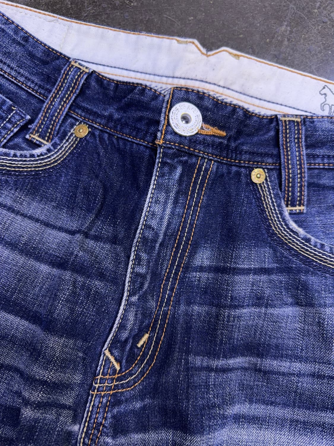 리바이스 523 스트레이트핏 빈티지 워싱 포켓 데님팬츠 34 상품이미지4