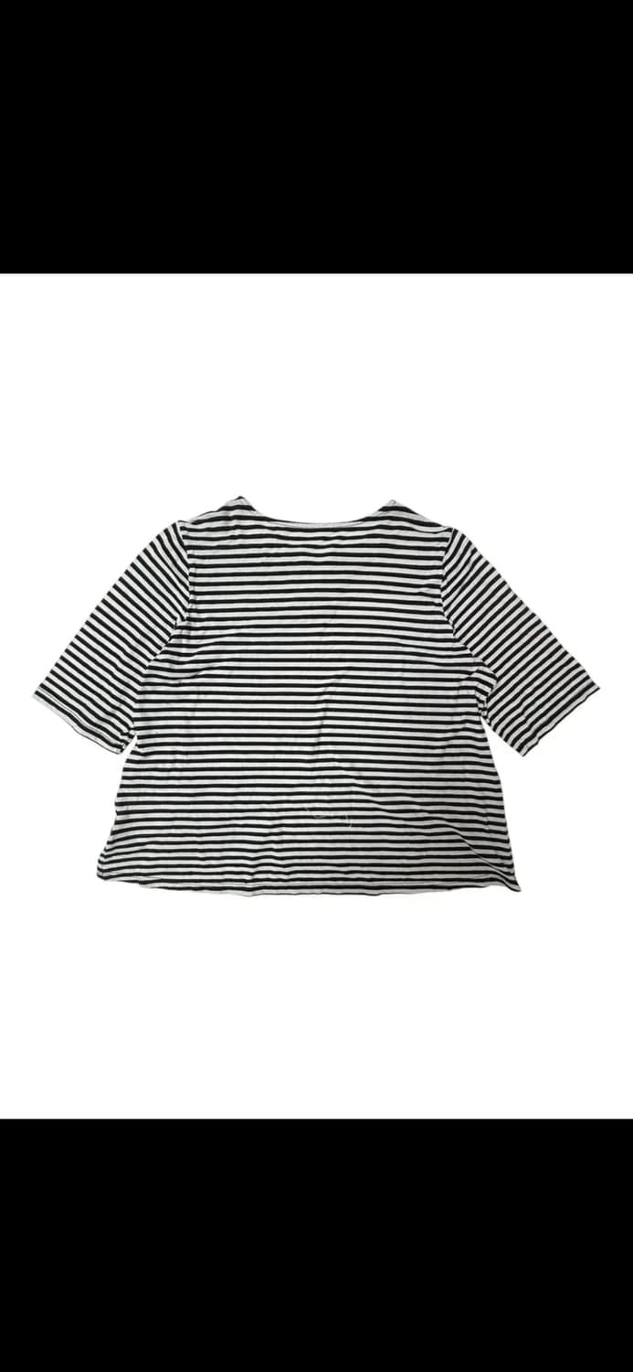 T-259 JPN 블랙 디테일 스트라이프 반팔티 OS 상품이미지2