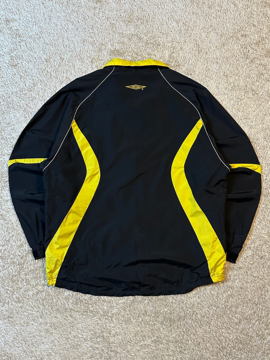 희귀) 엄브로 올드스쿨 배색 바람막이 자켓 블랙 옐로우 상품이미지3