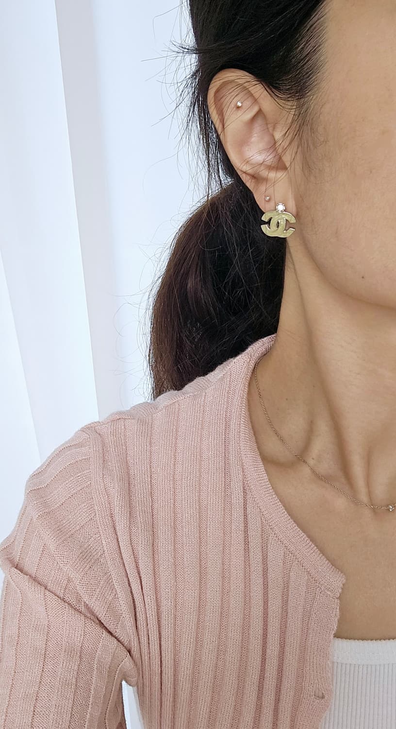 샤넬 빈티지 코코마크 라인스톤 귀걸이 [정품/풀세트] 상품이미지7