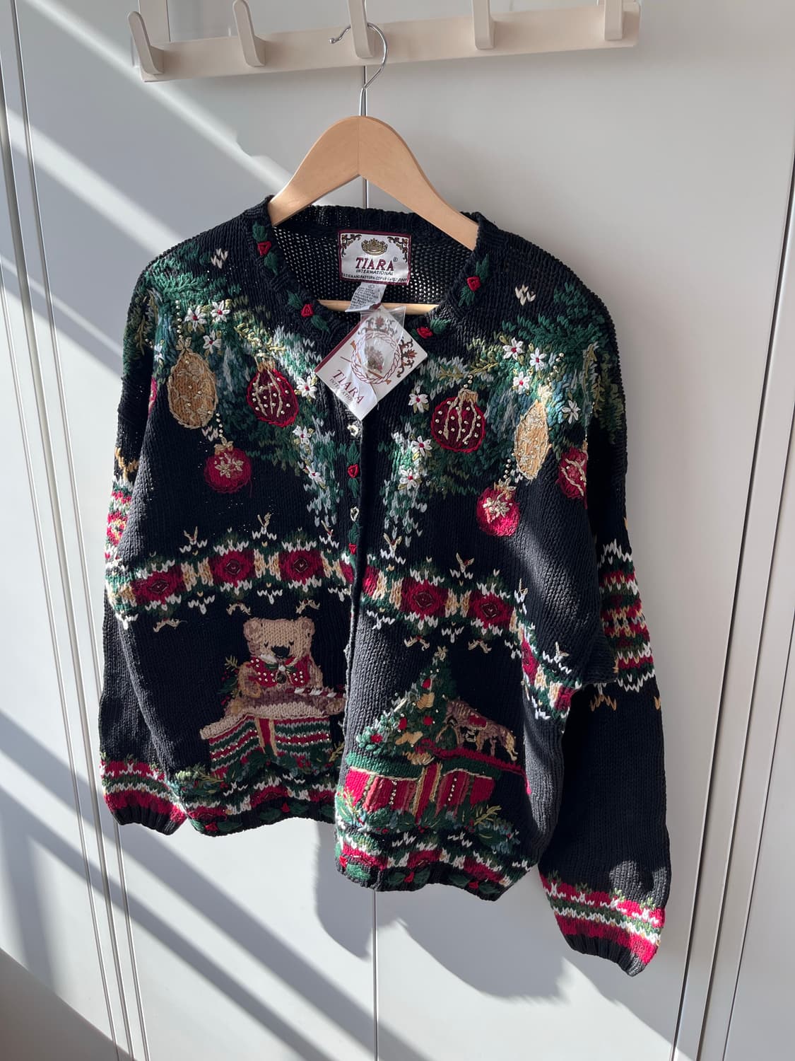 Tiara 티아라 크리스마스 곰인형 니트 가디건 (새상품) 상품이미지7