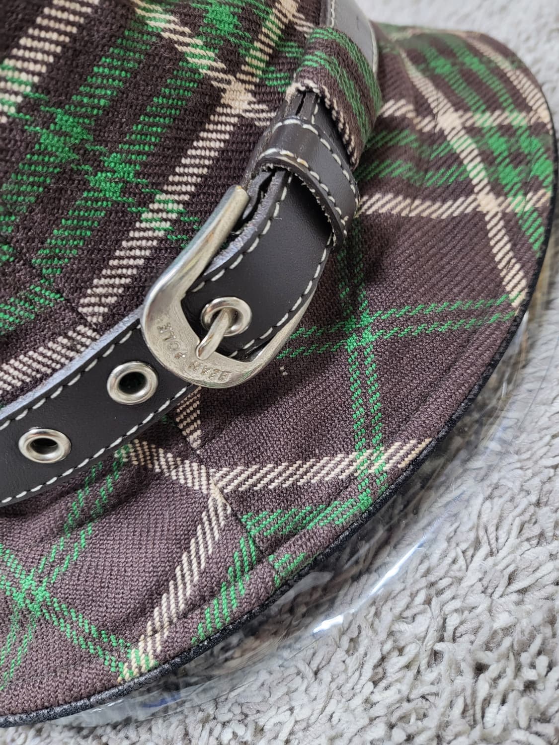 빈폴 체크 버킷햇 브라운 57 새제품급 상품이미지2