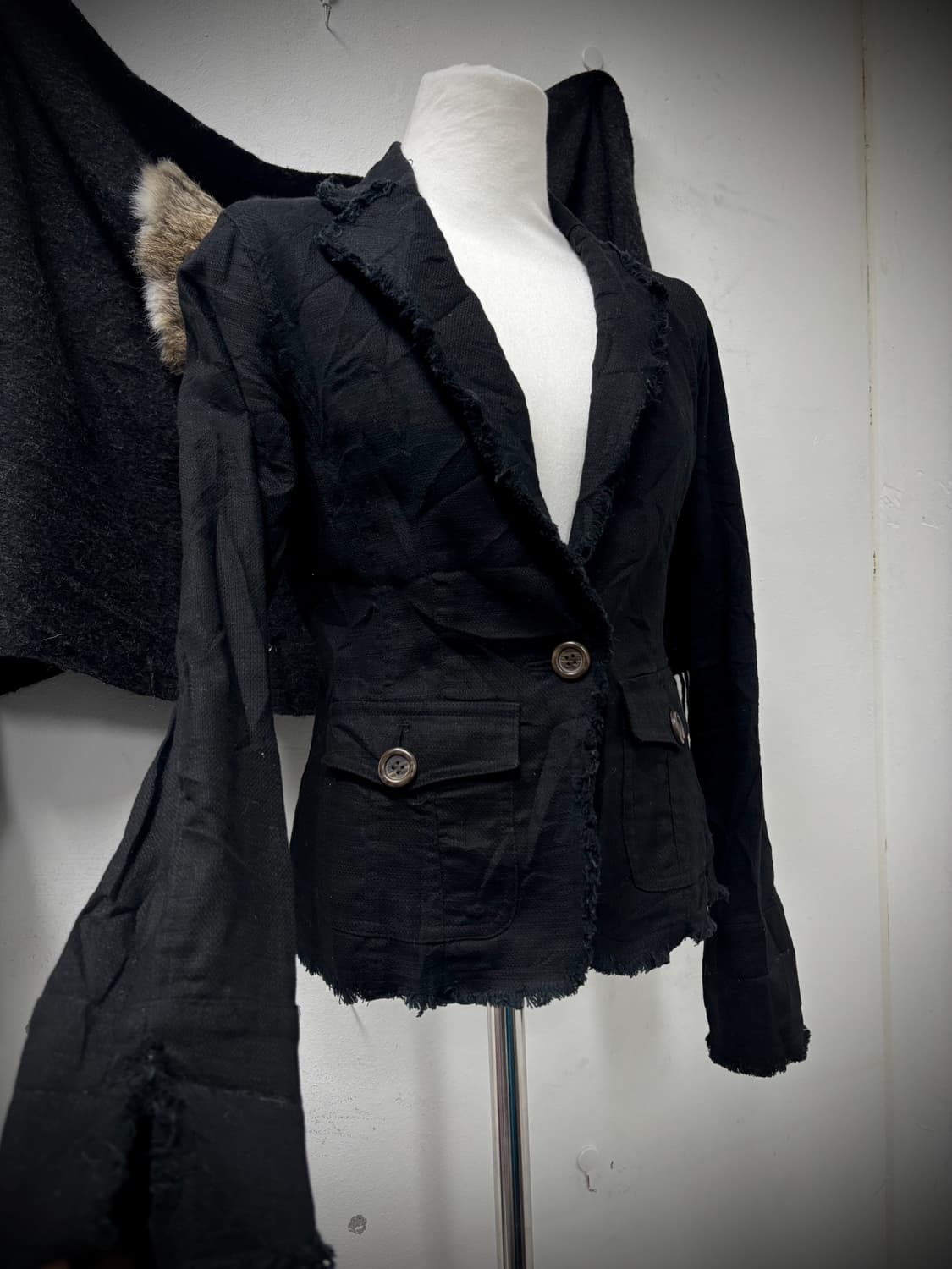  Grunge Cut Detail Black Femme Jacket 상품이미지7