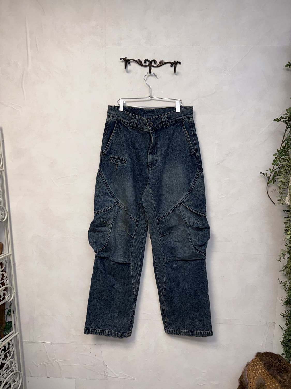 Ignota core:6 washed cargo pants blue  상품이미지3