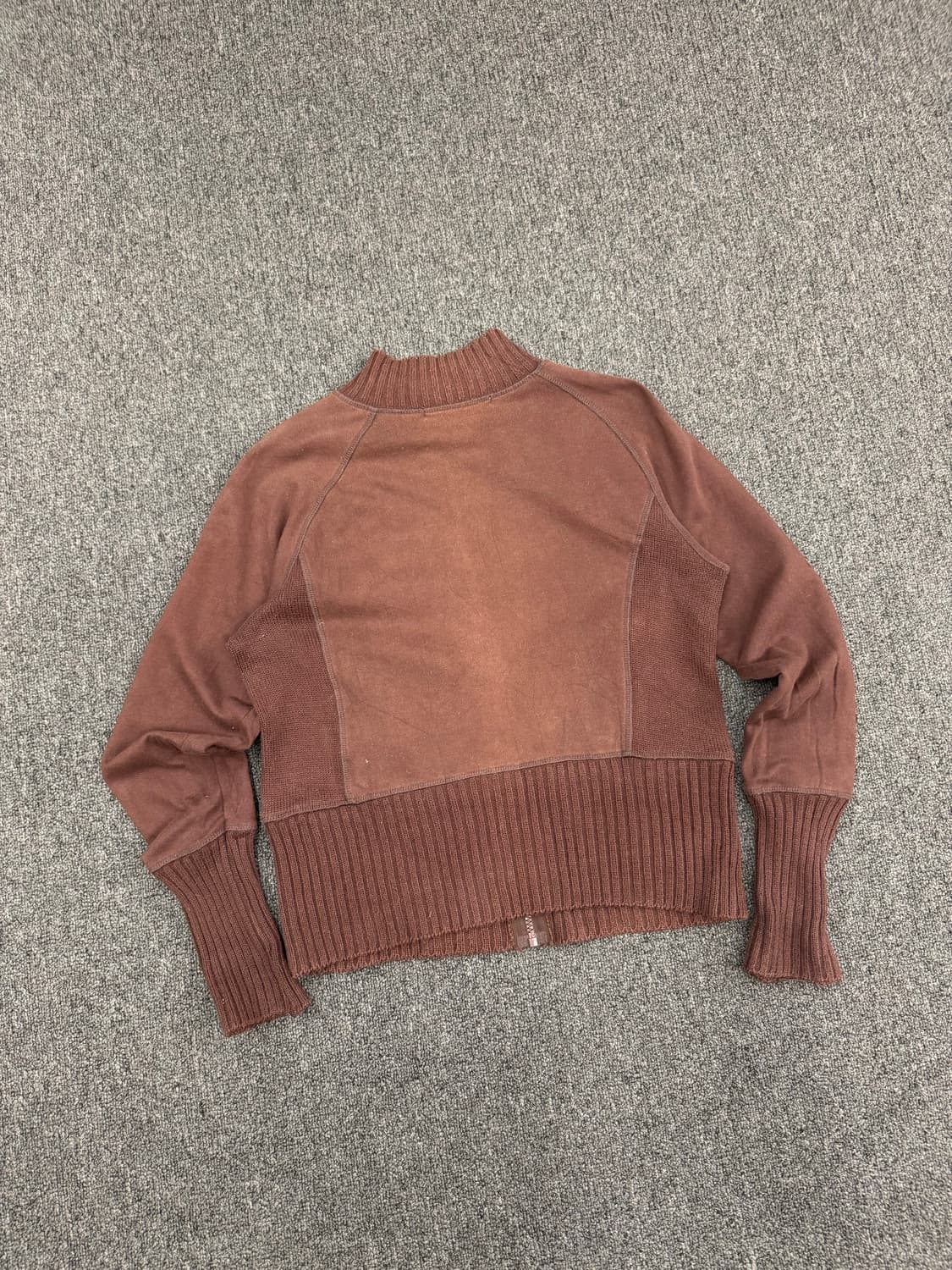 L)Japanese vintage 브라운 여성 니트 집업 상품이미지4