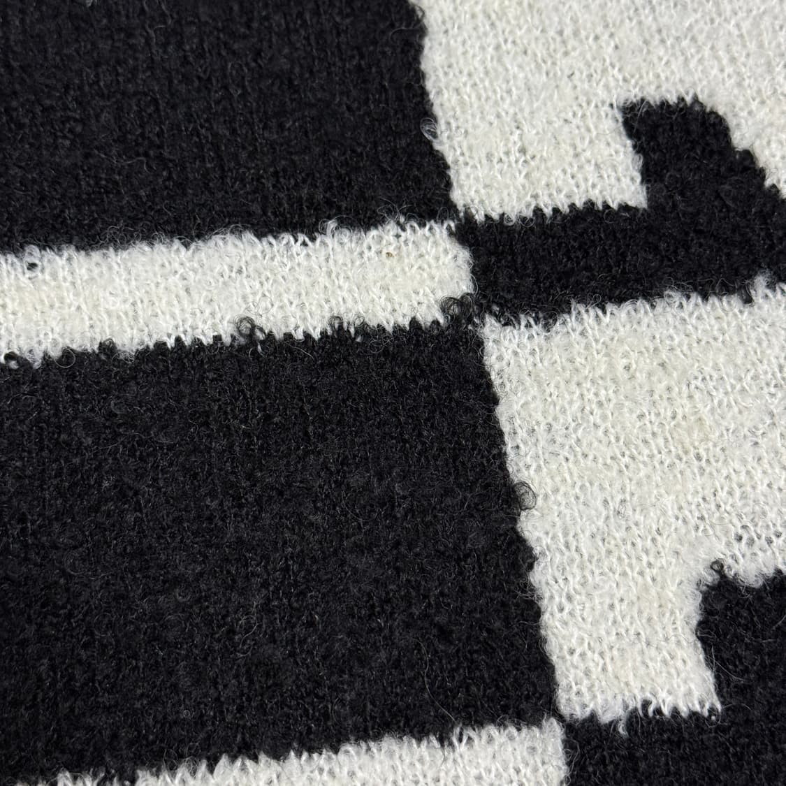 마뗑킴 로고 체크보드 머플러 아이보리 상품이미지6