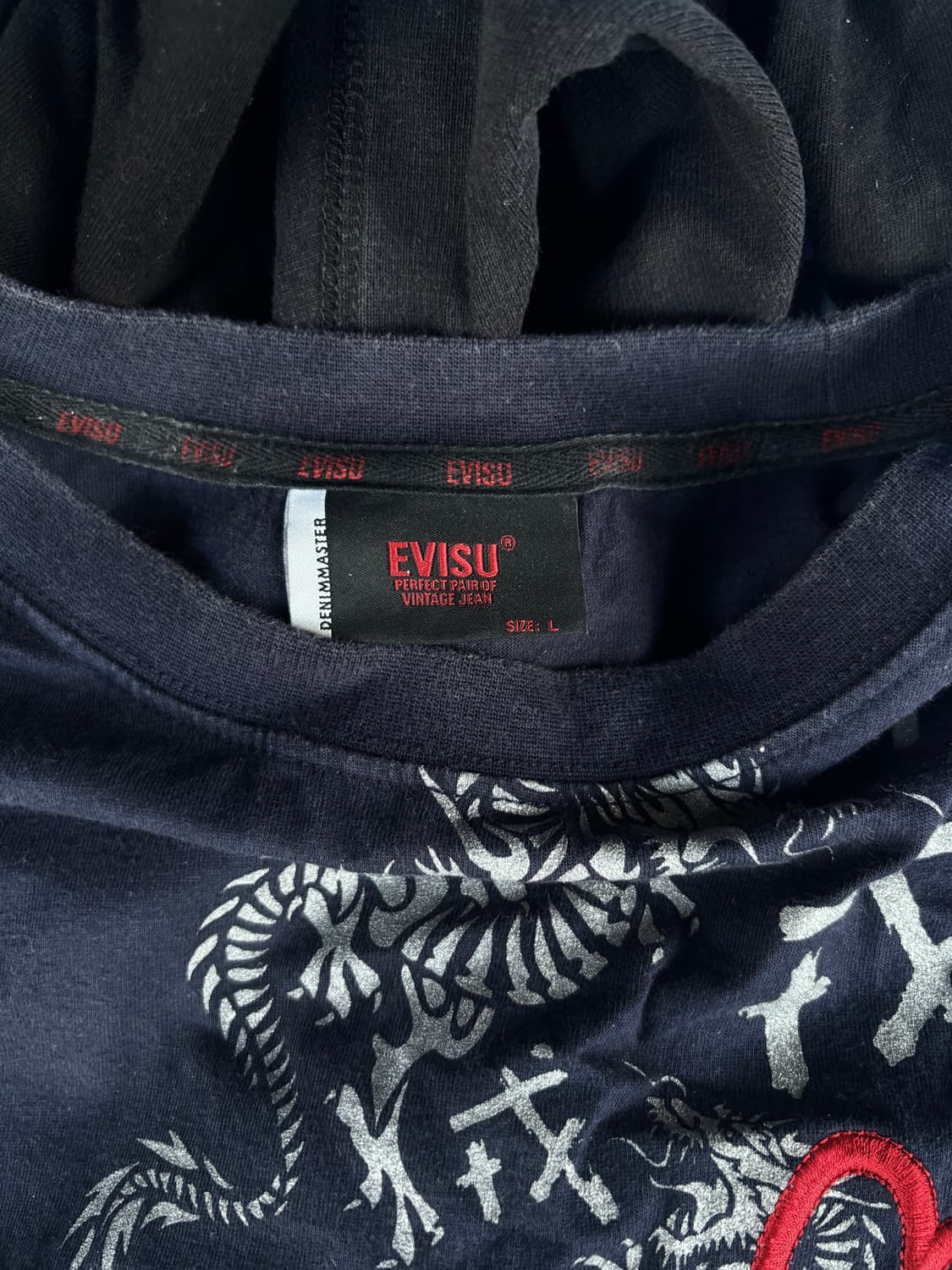 일본 빈티지 Evisu 그래픽 자수 반팔 상품이미지3
