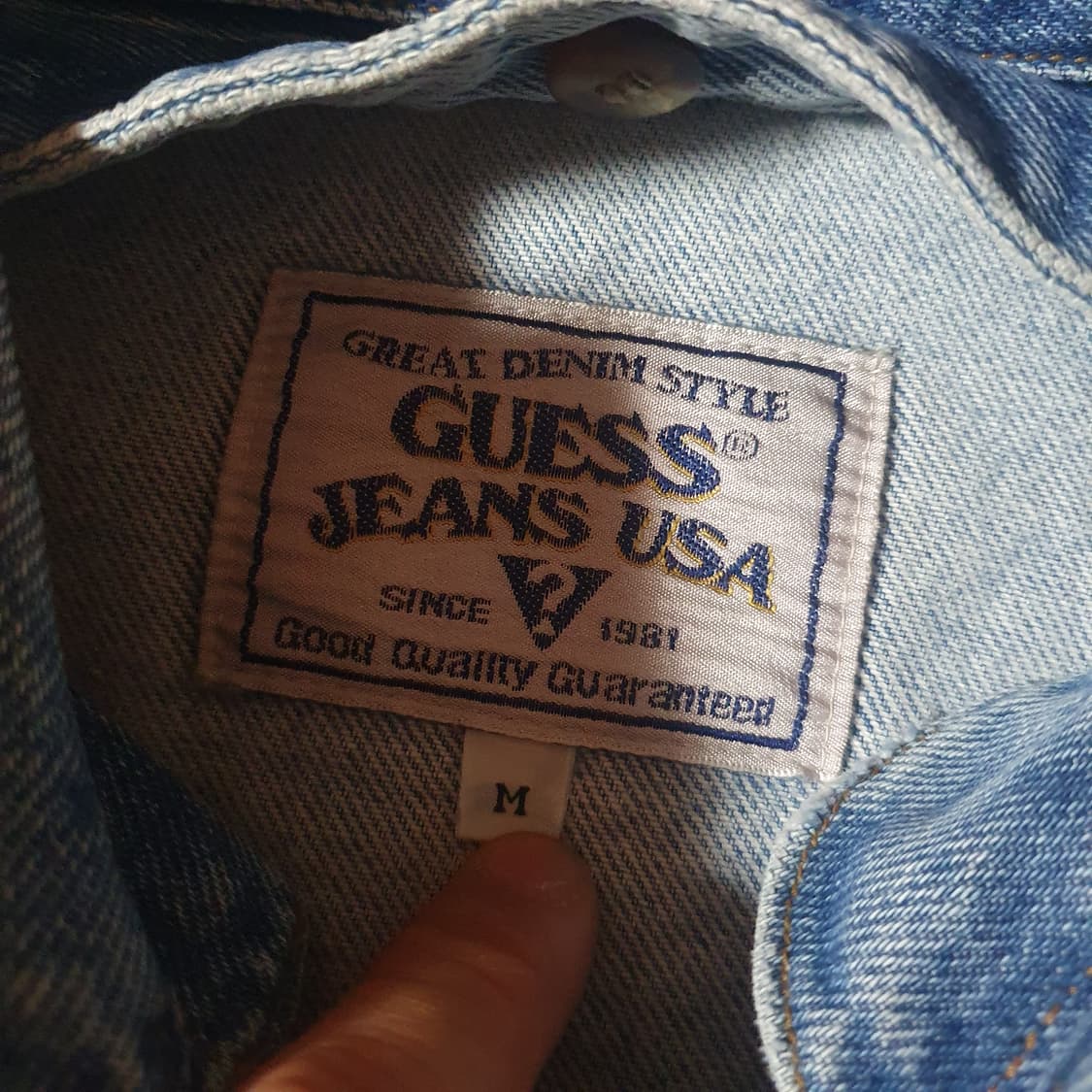 90s GUESS USA 게스 데님 트러커 자켓 M 상품이미지7