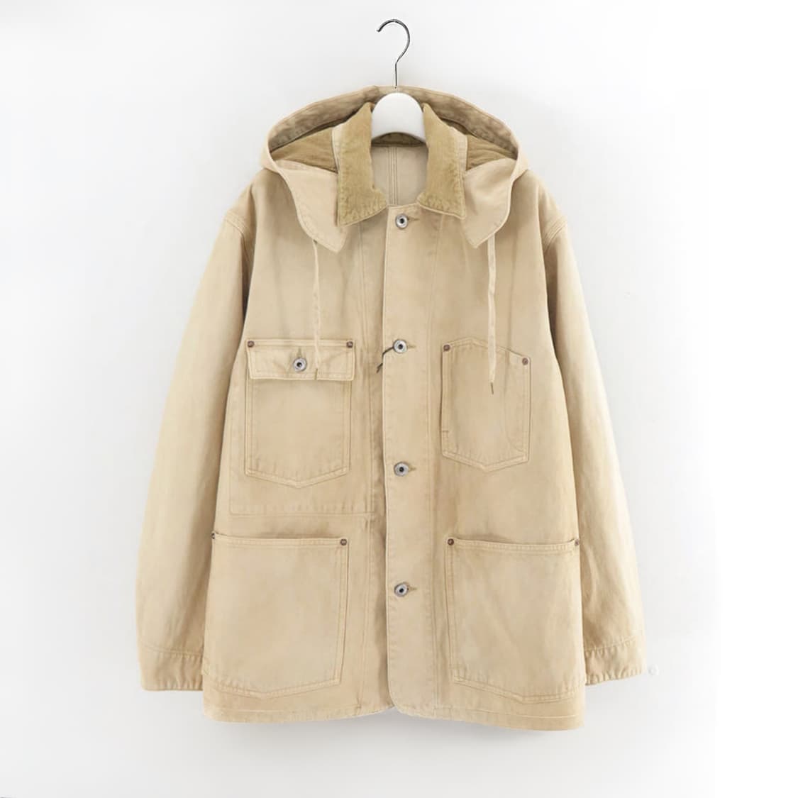 26ss Vintage Silk Hemp Coverall Jacket 상품이미지4