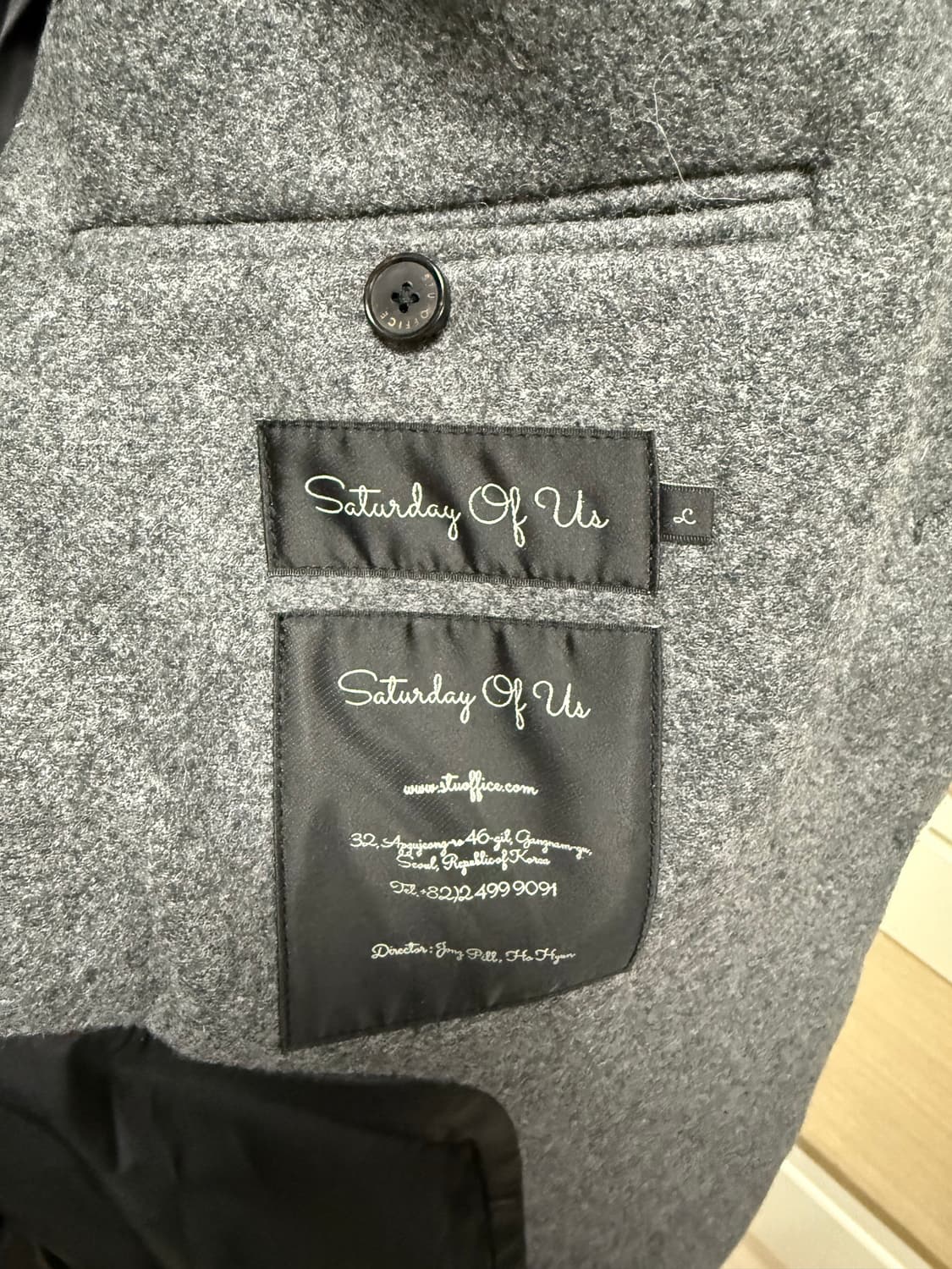 (L) STU 2패널 레이어드 블레이저 그레이 상품이미지3