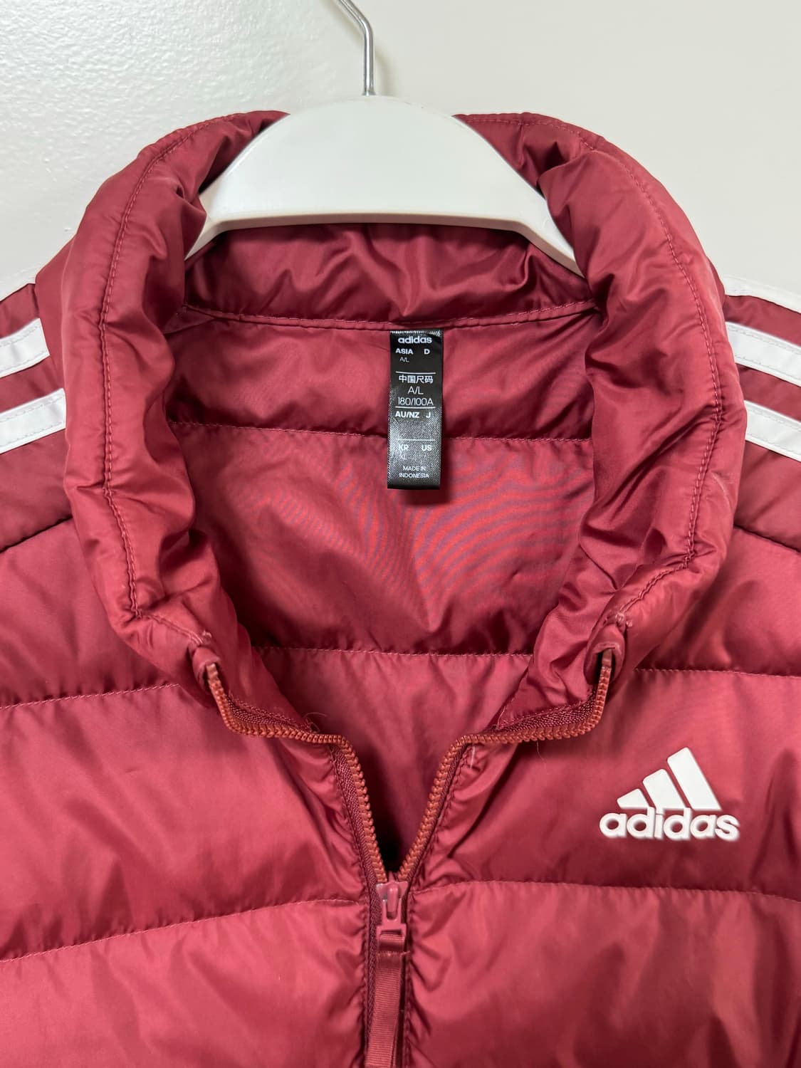 아디다스 마룬 다운 패딩 버건디 상품이미지2
