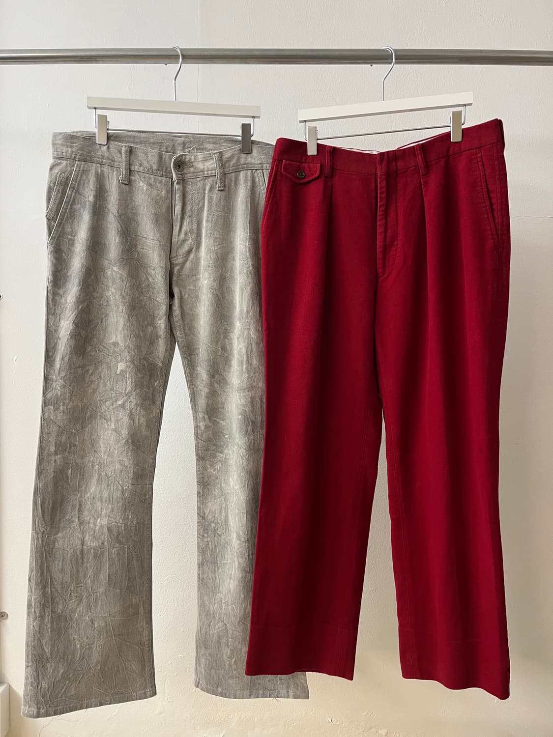 빈티지 타이다이 나염 워싱 그레이 부츠컷 데님팬츠 상품이미지1