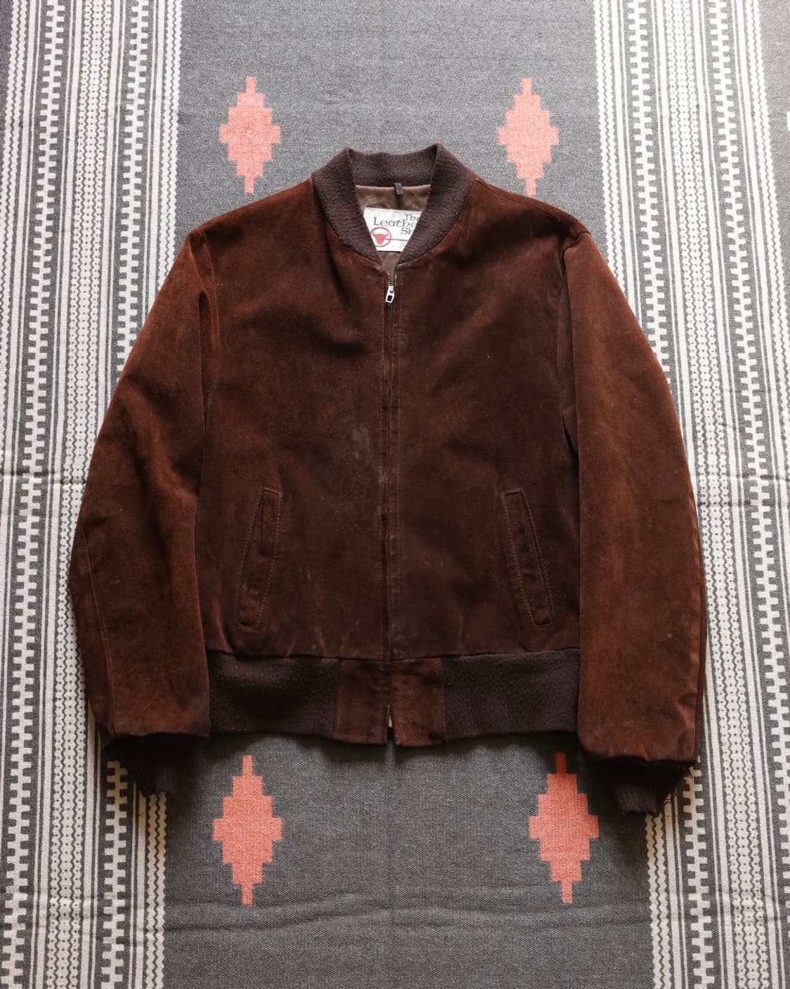 시어스 sears the leather shop 70s 스웨이드봄버자켓 상품이미지1
