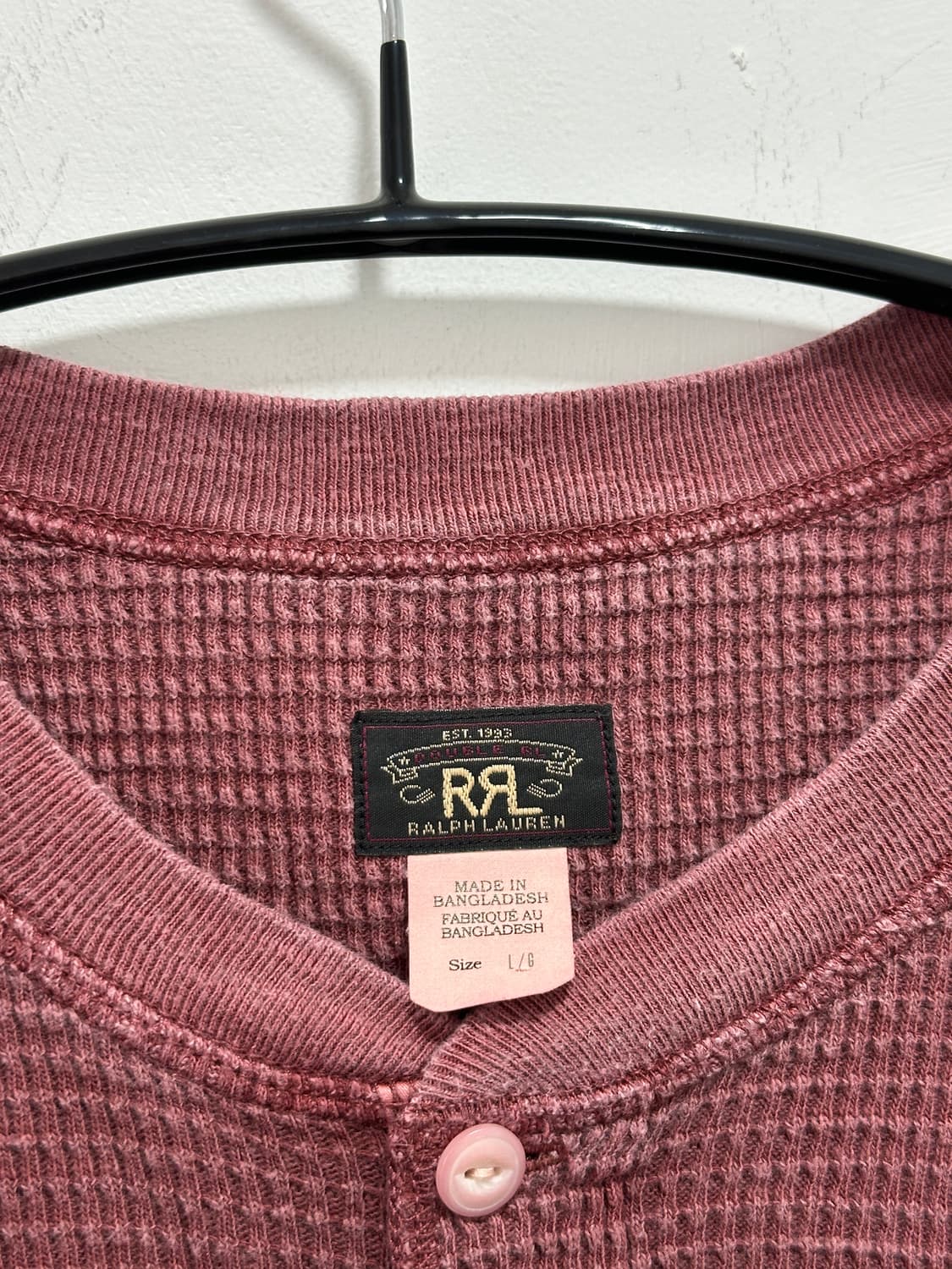 RRL Ralph Lauren 인디고 헨리넥 와플 니트 상품이미지3