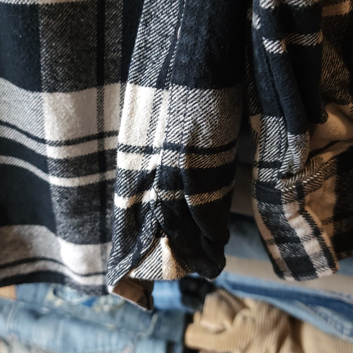 90s 아메리칸 빈티지 체크셔츠 헤비 플란넬 워크셔츠 다크 그린 xl 상품이미지8