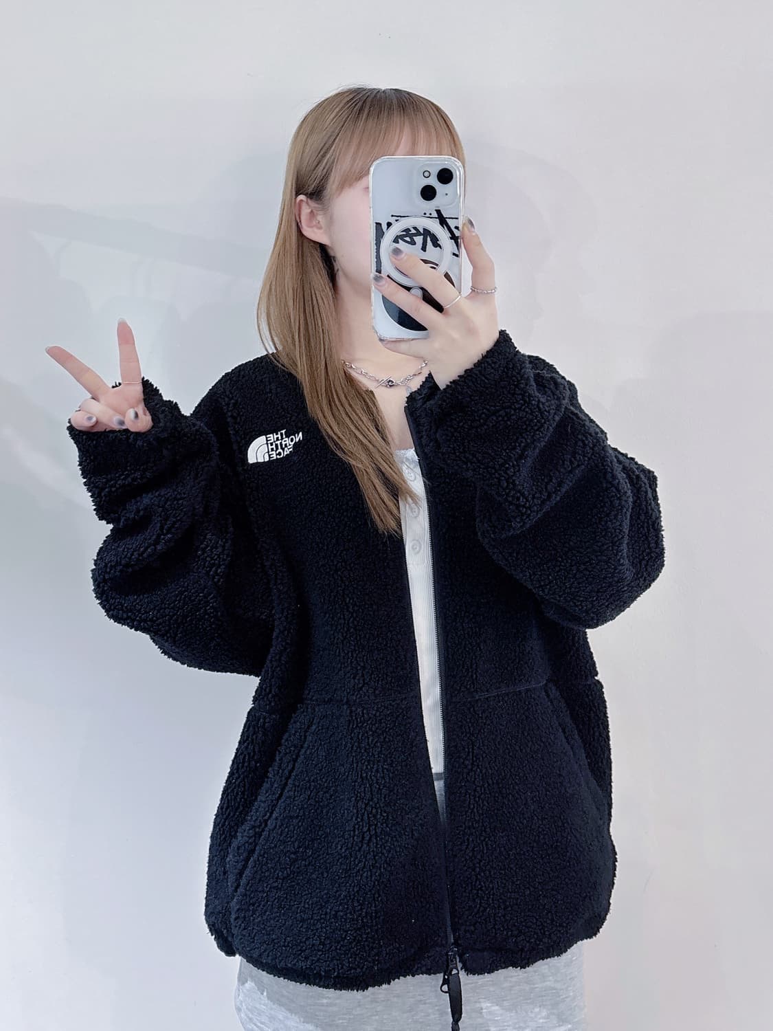 노스페이스 블랙 투웨이 플리스 자켓 상품이미지2