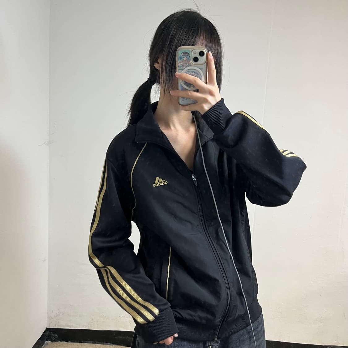 Adidas Black Gold Glitter Track Jacket 상품이미지2