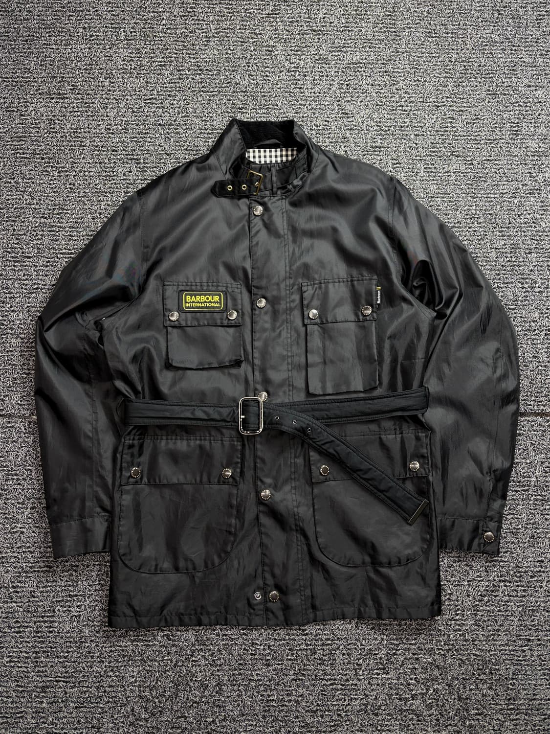 바버 UK 인터네셔널 A7 왁스 벨티드 자켓 1995 상품이미지2