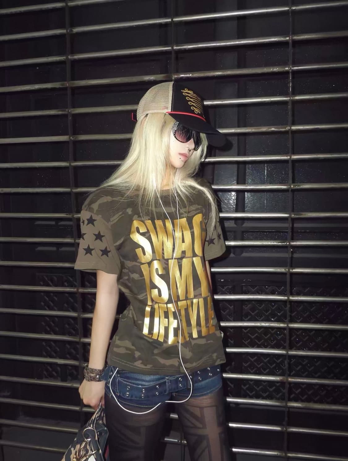 NumbAsia Gold Print Camo T-Shirt 상품이미지5