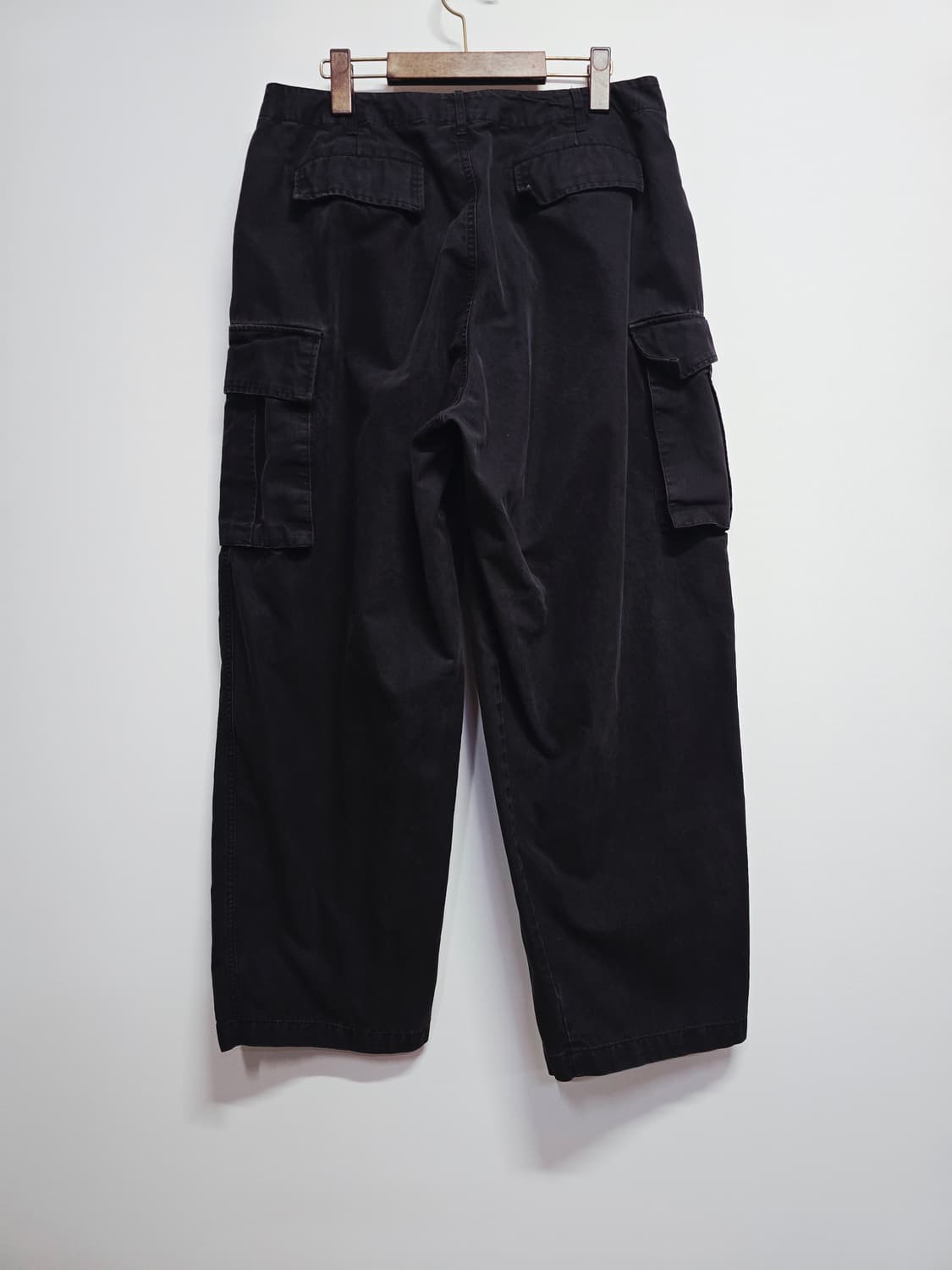 빅유니온 블랙 와이드 카고 바지 상품이미지5