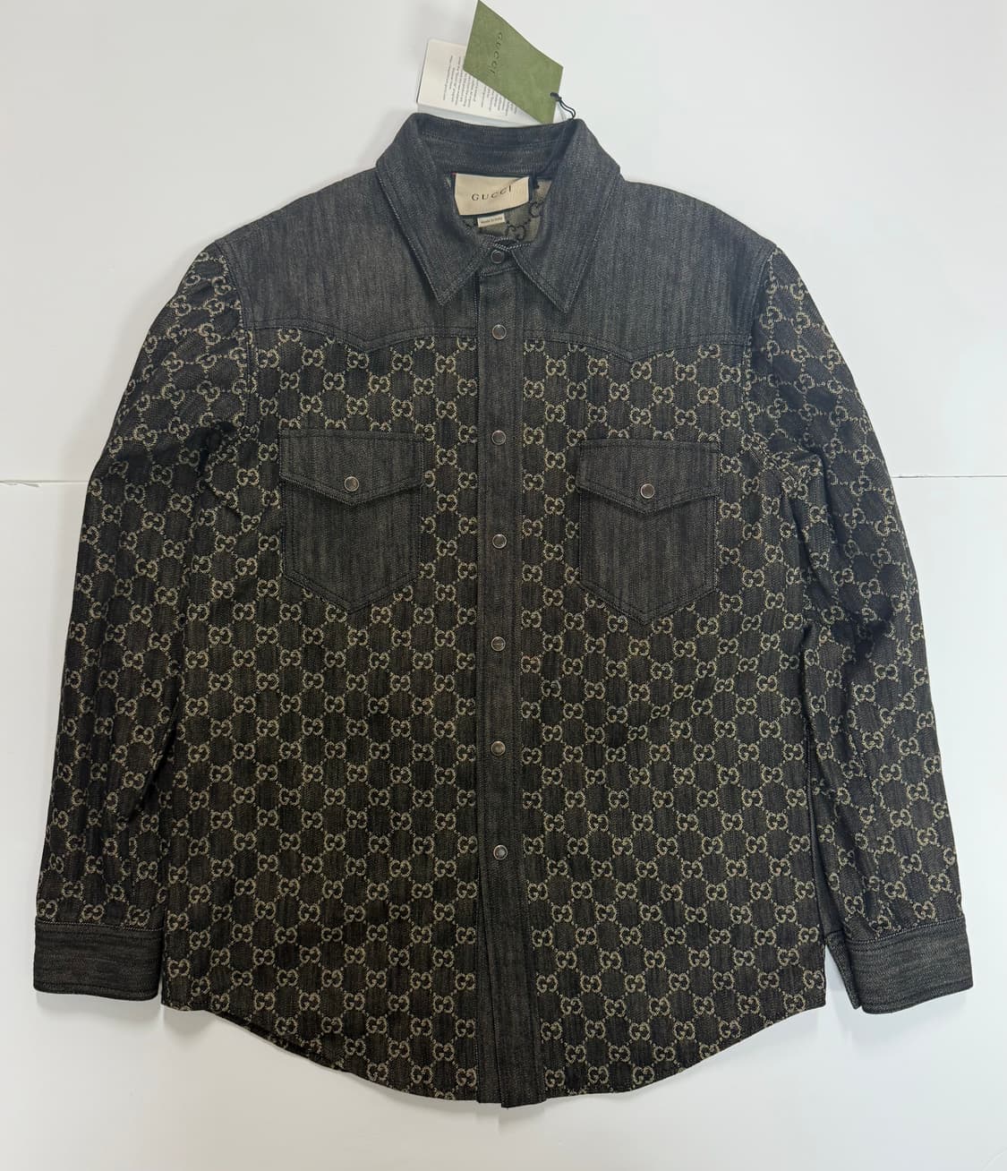 구찌 데님 자켓 블랙 정품 상품이미지1