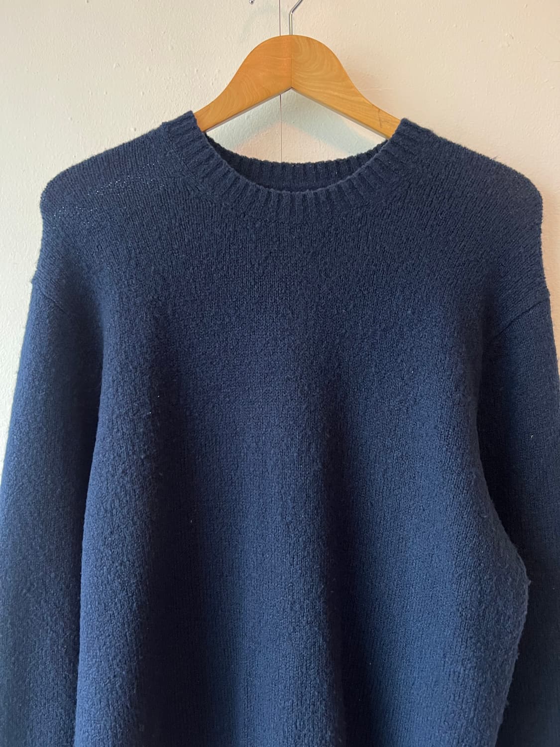 마시모뚜띠 남성 네이비 라운드울니트  상품이미지1