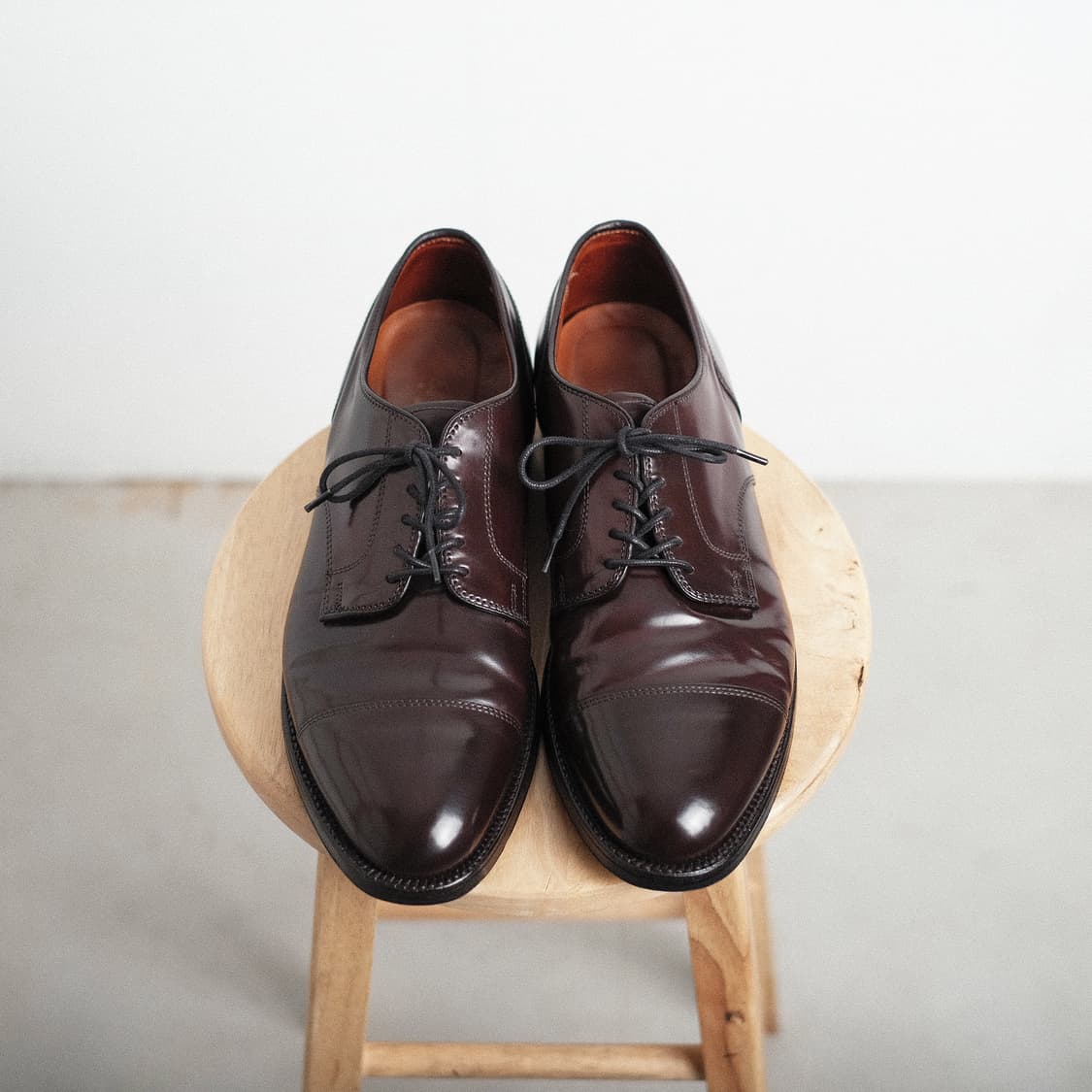 알든 2160 11E(290사이즈) 버건디 코도반 스트레이트팁 더비 상품이미지2