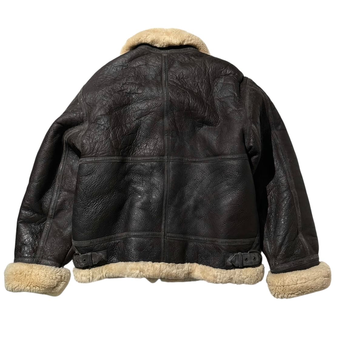 USAF 미공군 오리지널 B-3 램스킨 시어링 무스탕 봄버 자켓 상품이미지3