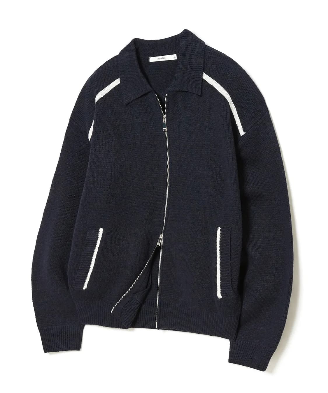 키뮤어 울 헤비웨이트 니트 블루종 상품이미지1