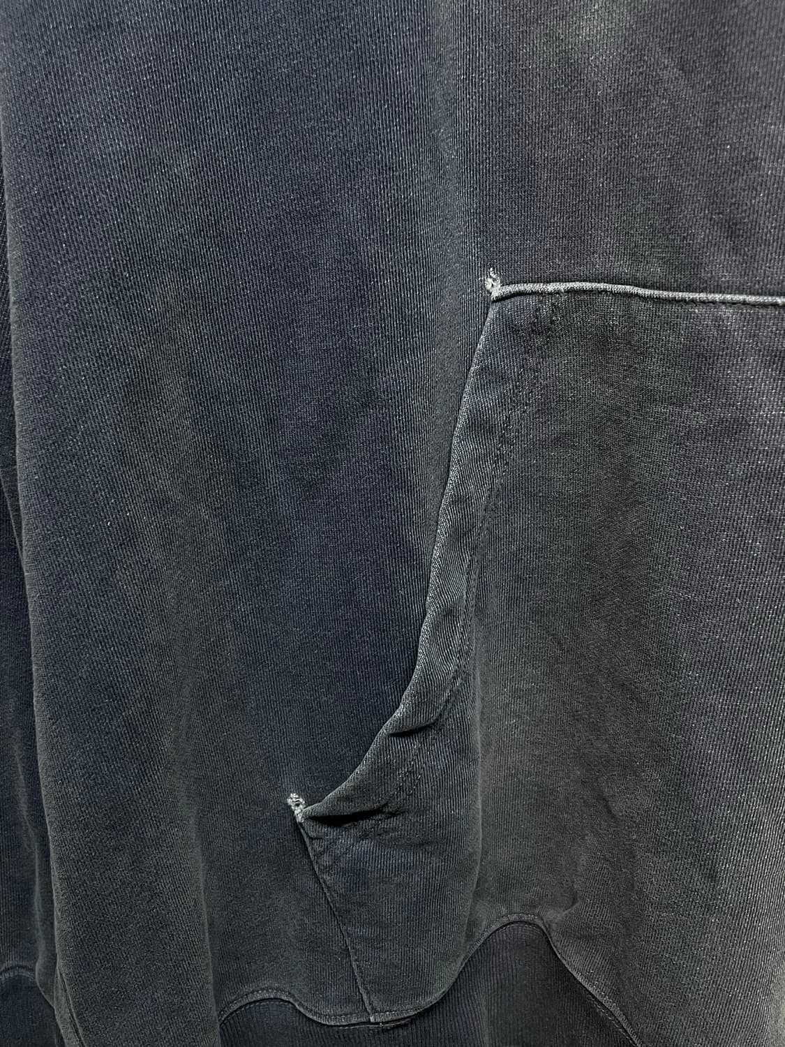 스마일 프린팅 후드티 네이비 상품이미지3