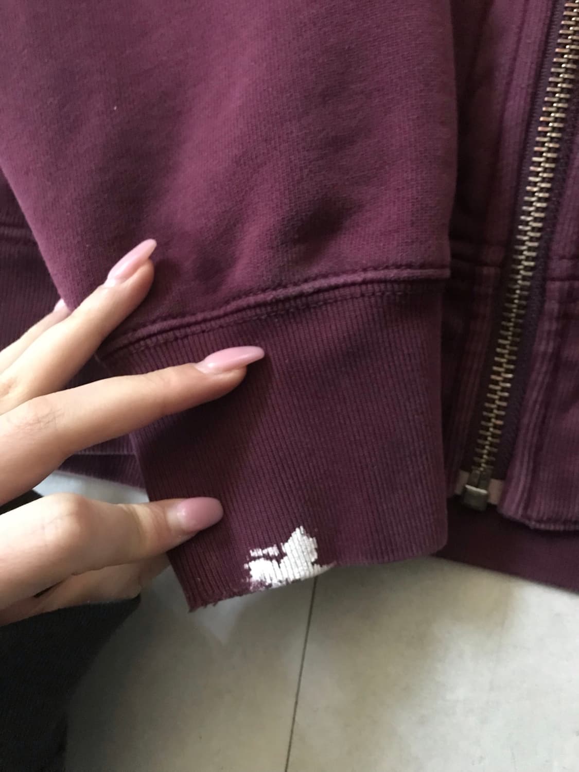 폴로 버건디 후드집업 상품이미지7