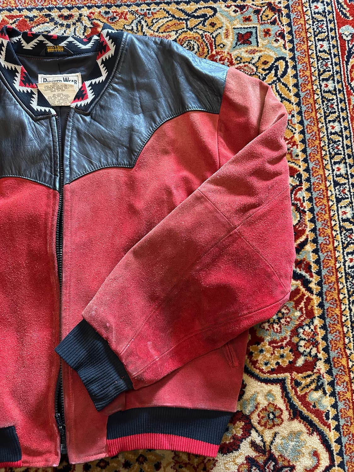 [초희귀/USA] 90s 빈티지 파이오니어 웨어 레더 믹스 자켓 상품이미지4