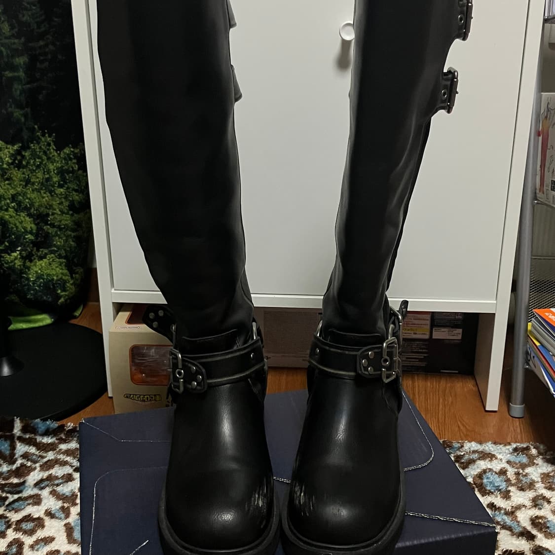 [230]블랙업 프콥 워싱 버클 레더 롱부츠 상품이미지6