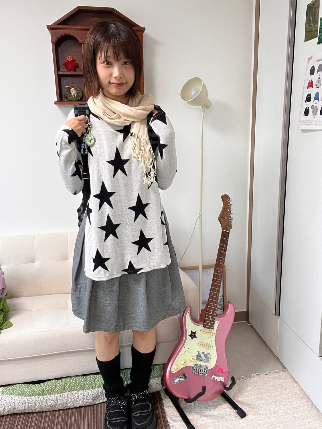 별 패턴 니트 상품이미지1