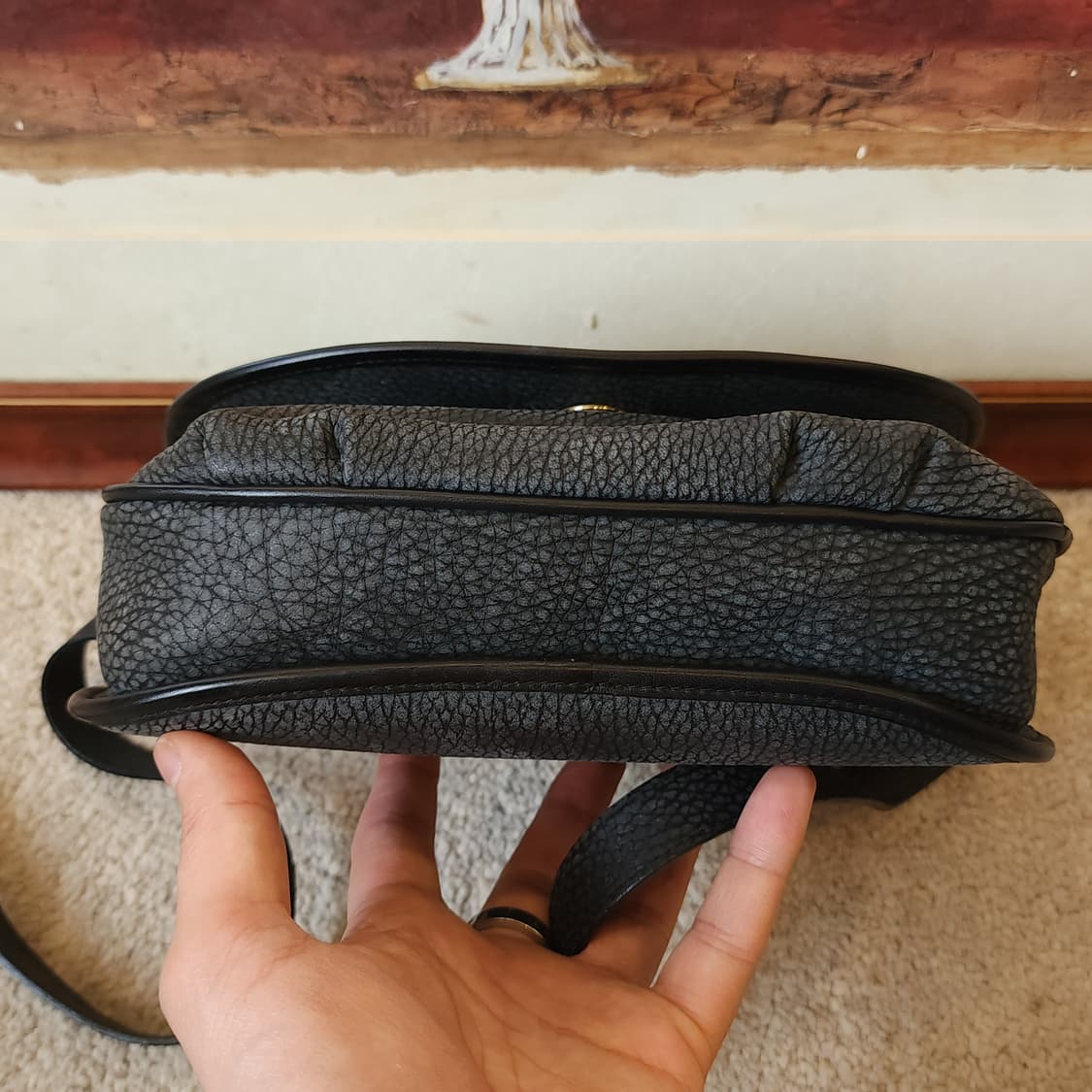 90년대 지노 페루치 레더 이태리 크로스 숄더백 상품이미지9