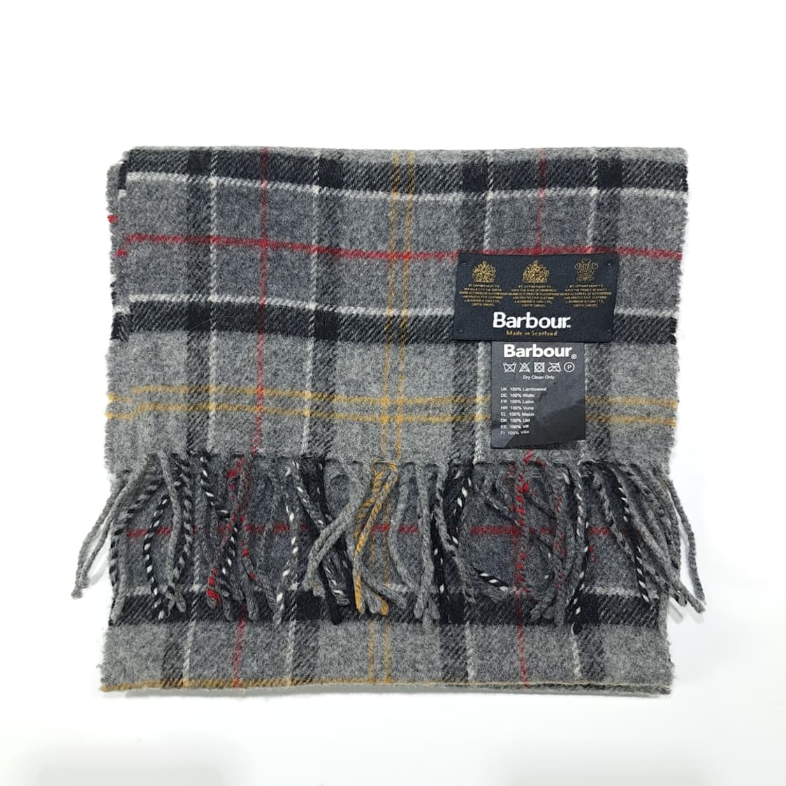 MX604 바버 00s 스코틀랜드판 램스울 하우스타탄 그레이 머플러 목 상품이미지7
