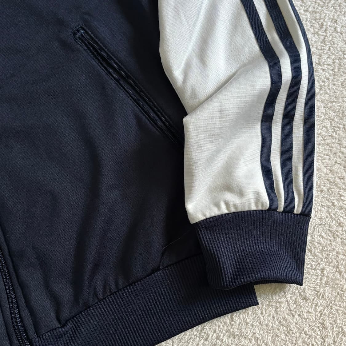 아디다스 희귀 네이비 남흰 레오파드 포인트 져지 상품이미지4