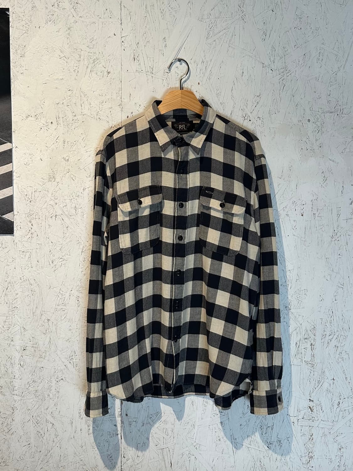RRL Buffalo Checkered Twill Work Shirt 상품이미지1